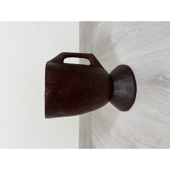 Image 1 of Vintage mortier Afrikaanse kunst in massief hout