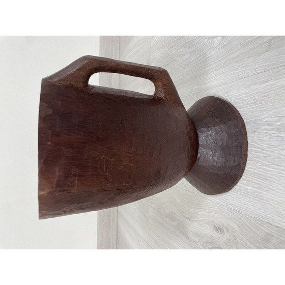 Image 1 of Vintage mortier Afrikaanse kunst in massief hout