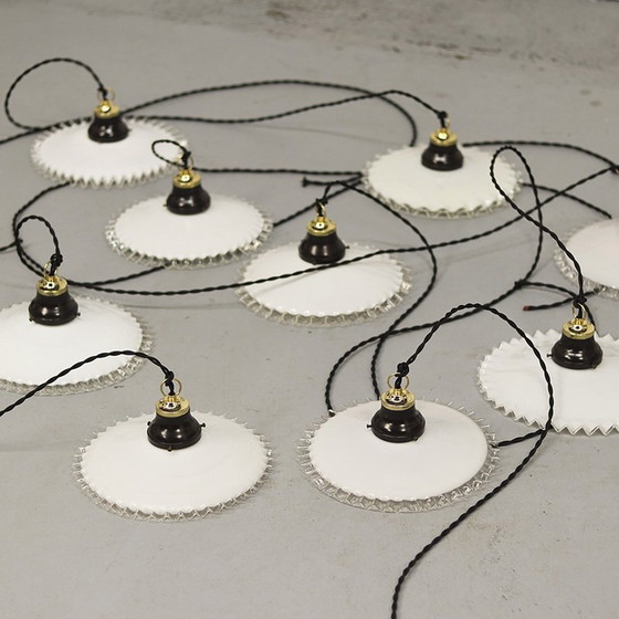 Image 1 of Franse Piecrust Opaline Hanglamp