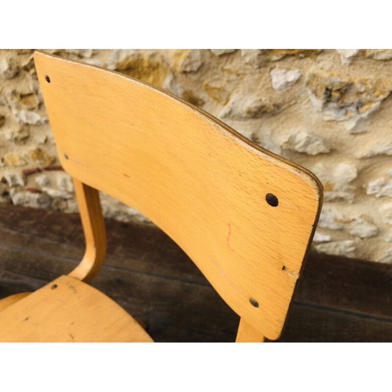 Image 1 of Paar vintage gebogen houten kinderstoelen, 1950-1960