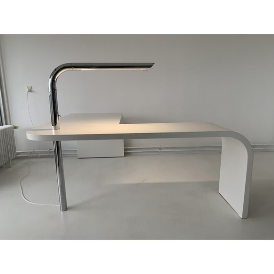 Image 1 of Vintage Direk bureau door Ennio Chiggio voor Nikol International, 1979