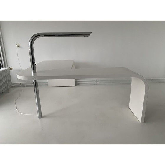 Image 1 of Vintage Direk bureau door Ennio Chiggio voor Nikol International, 1979