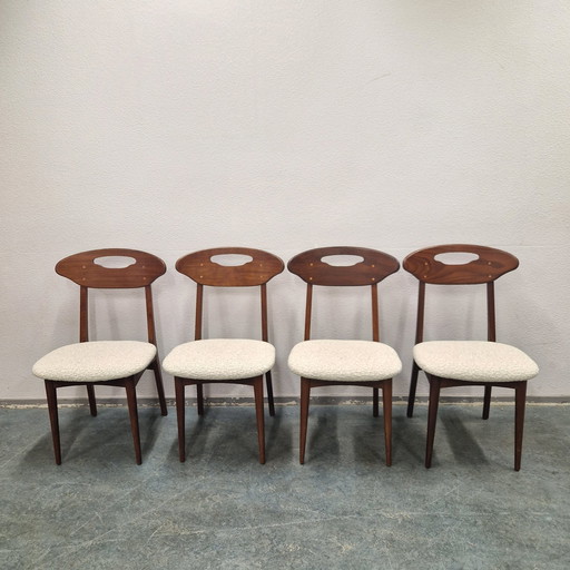 Set Van 4 Vintage Stoelen Deense Stoelen