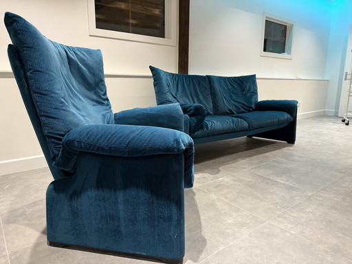 Cassina Bank Met 2 Fauteuils