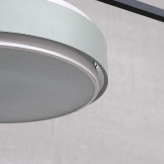 Image 1 of Vintage stalen en glazen hanglamp van Raak, Nederland 1960