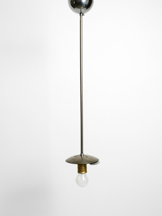 Image 1 of Originele Mid Century Modernistische XL Wagenfeld glazen hanglamp