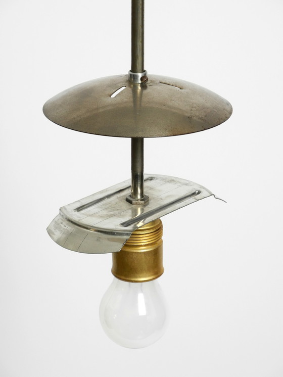 Image 1 of Originele Mid Century Modernistische XL Wagenfeld glazen hanglamp