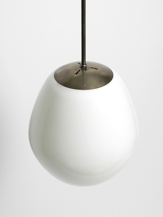 Image 1 of Originele Mid Century Modernistische XL Wagenfeld glazen hanglamp