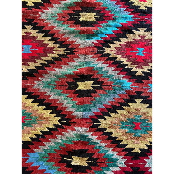 Image 1 of Vintage handgeweven kilim vloerkleed, 1970