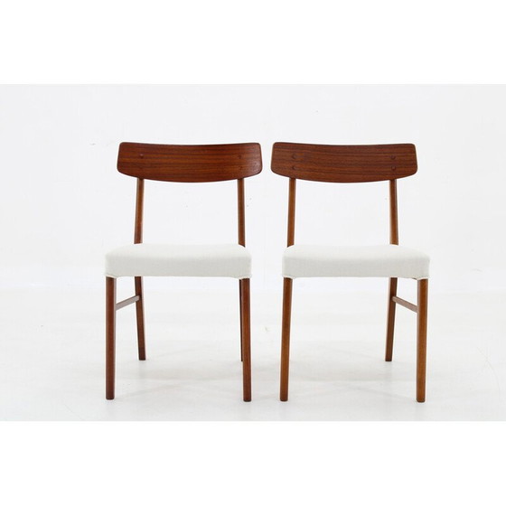 Image 1 of Paar vintage teakhouten stoelen, Denemarken 1960