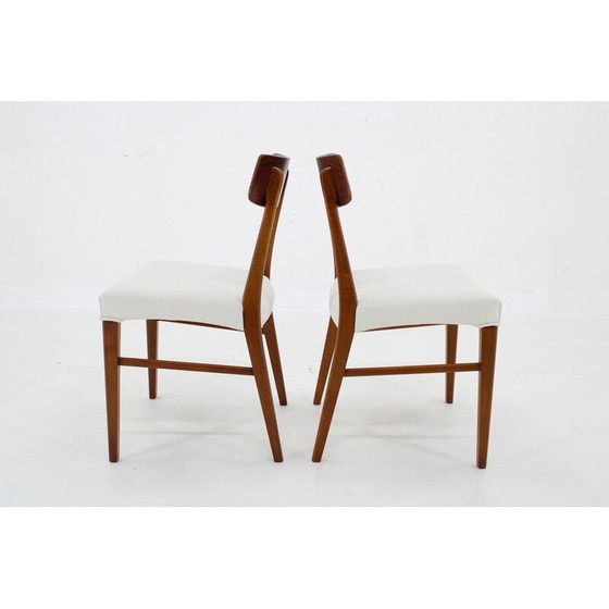 Image 1 of Paar vintage teakhouten stoelen, Denemarken 1960