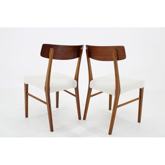 Image 1 of Paar vintage teakhouten stoelen, Denemarken 1960