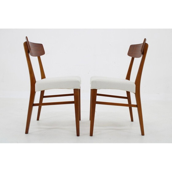 Image 1 of Paar vintage teakhouten stoelen, Denemarken 1960