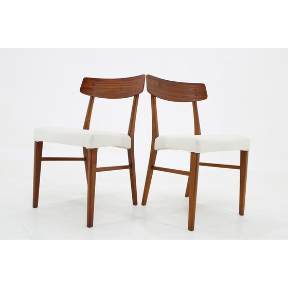 Image 1 of Paar vintage teakhouten stoelen, Denemarken 1960