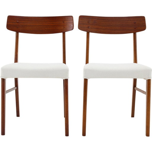 Paar vintage teakhouten stoelen, Denemarken 1960