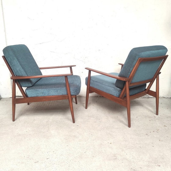 Image 1 of Paar vintage Scandinavische fauteuils van Wilhelm Knoll, 1960