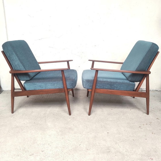 Image 1 of Paar vintage Scandinavische fauteuils van Wilhelm Knoll, 1960