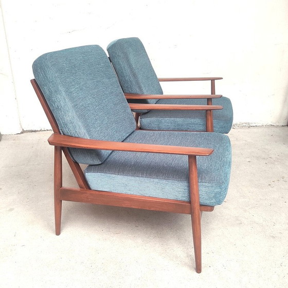 Image 1 of Paar vintage Scandinavische fauteuils van Wilhelm Knoll, 1960