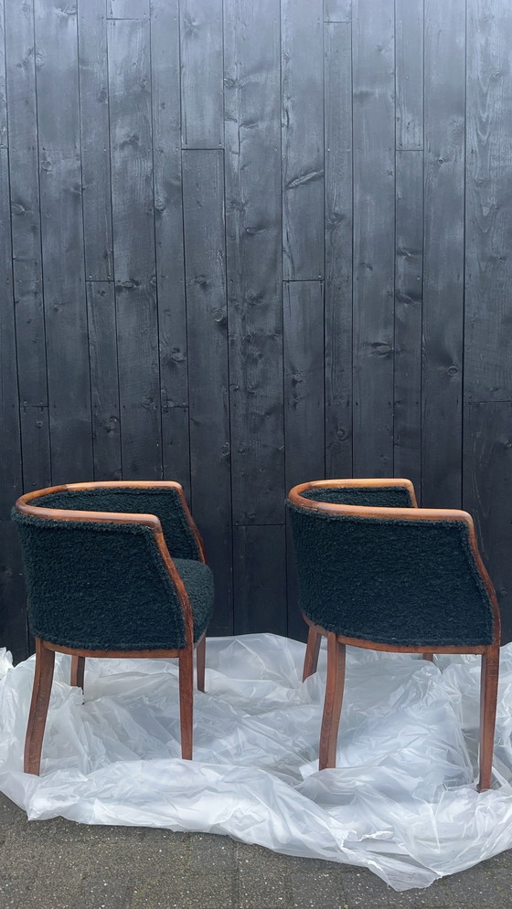 Image 1 of 2 Retro Bouclé Stoelen