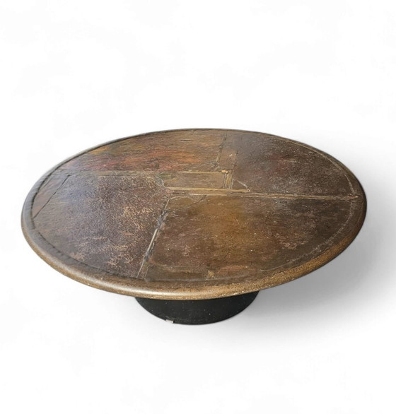 Image 1 of Brutalist Paul Kingma Slate Stone Coffee Table 