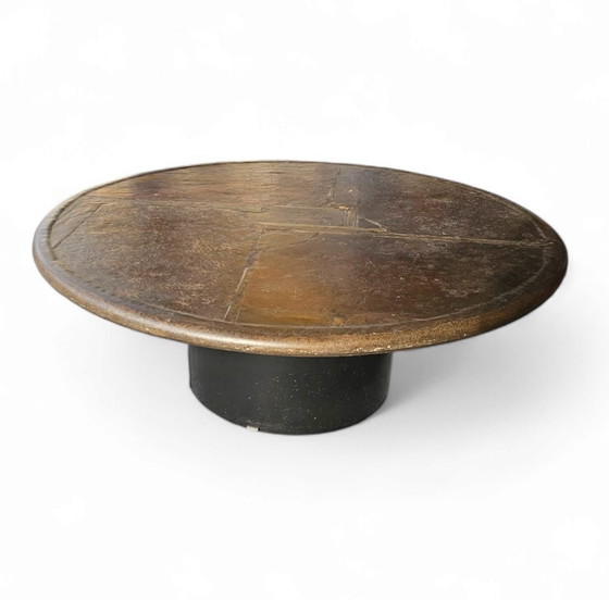 Image 1 of Brutalist Paul Kingma Slate Stone Coffee Table 