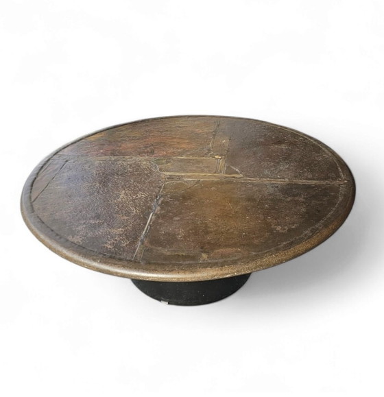 Image 1 of Brutalist Paul Kingma Slate Stone Coffee Table 