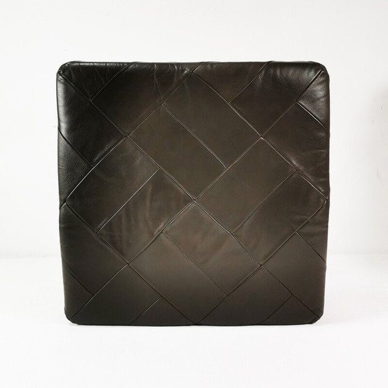 Image 1 of Vintage beukenhouten poef, Denemarken 1970