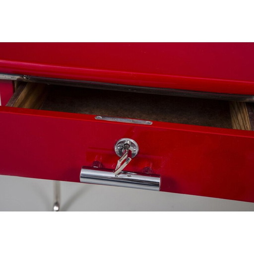 Vintage rood Bauhaus bureau, Duitsland jaren 1930