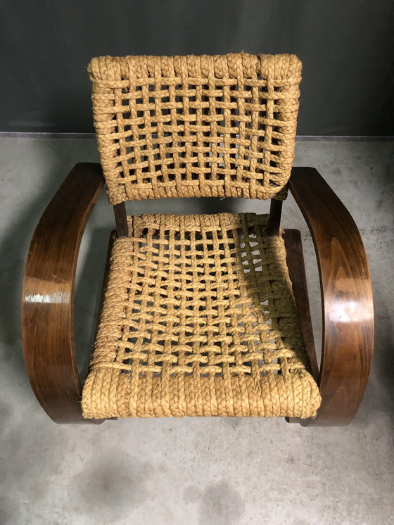 Image 1 of Vintage VIBO touwstoel van Audoux & Minet