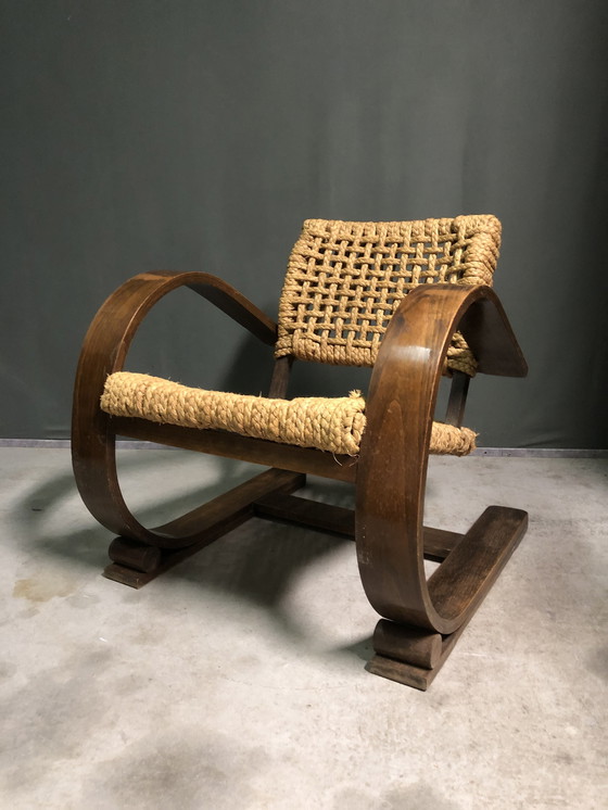 Image 1 of Vintage VIBO touwstoel van Audoux & Minet