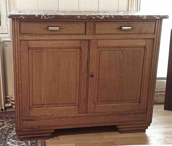 Image 1 of Art Deco Buffet Blond Massief Eiken 120 cm breed