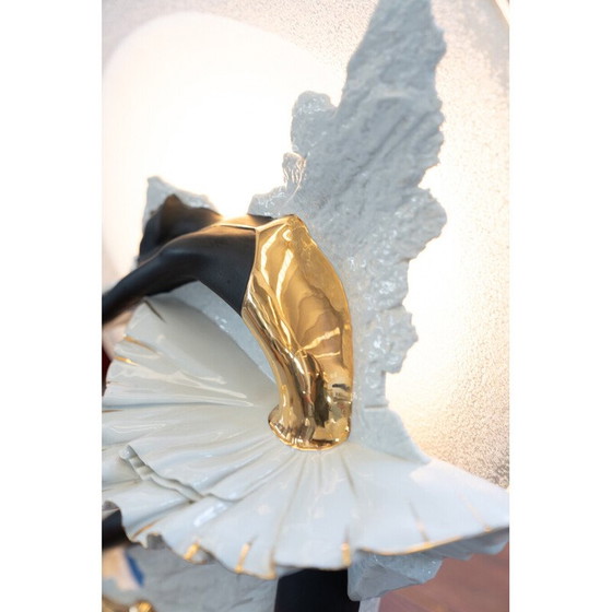 Image 1 of Vintage lamp van Murano glas en keramiek, voorstellende een ballerina