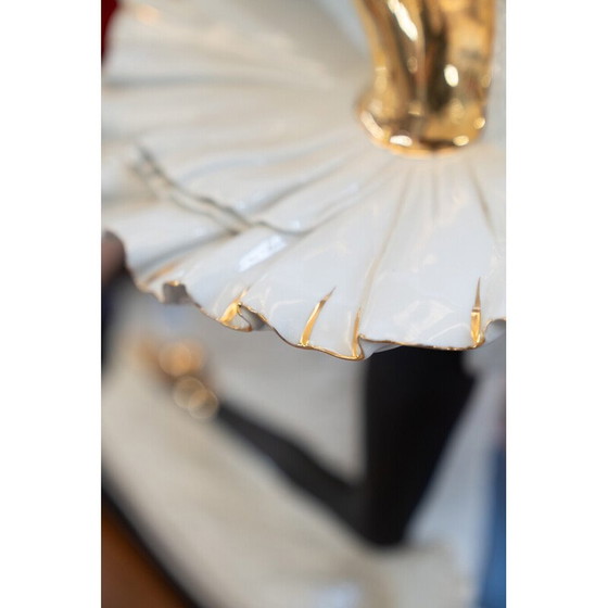 Image 1 of Vintage lamp van Murano glas en keramiek, voorstellende een ballerina