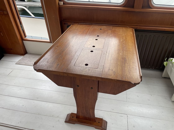 Image 1 of Teak Houten Scheepstafel