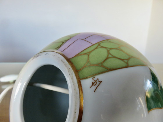 Image 1 of Boule" Keramische bloemenlamp, gesigneerd, 1970