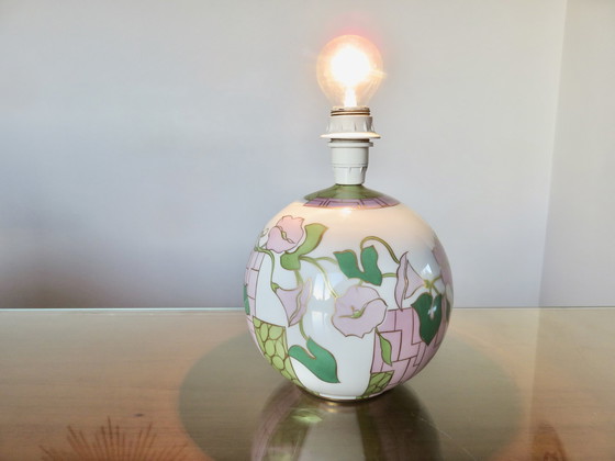 Image 1 of Boule" Keramische bloemenlamp, gesigneerd, 1970