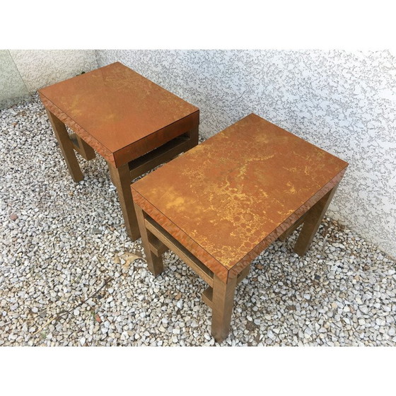 Image 1 of Paar vintage gouden melamine wolken sofa uiteinden, 1970