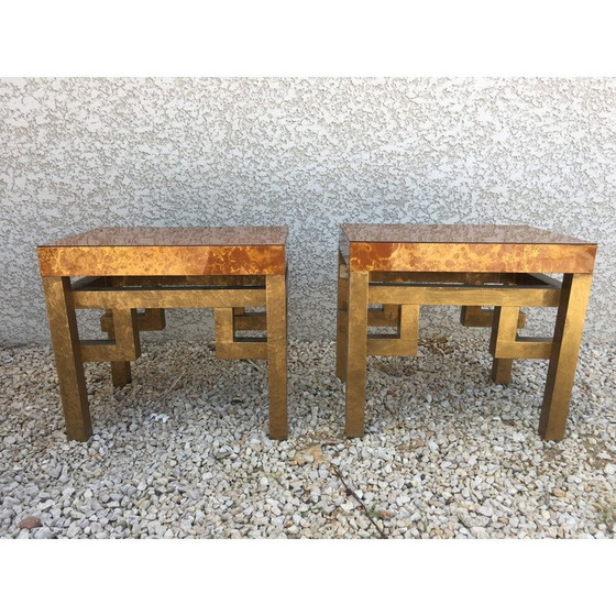 Image 1 of Paar vintage gouden melamine wolken sofa uiteinden, 1970