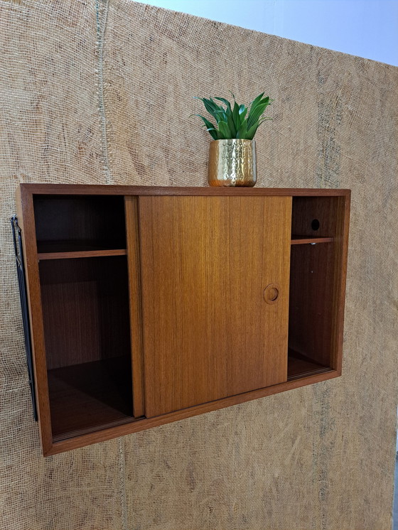 Image 1 of Teak Design Stalen Wandsysteem Whb Met Kast, Wandrek