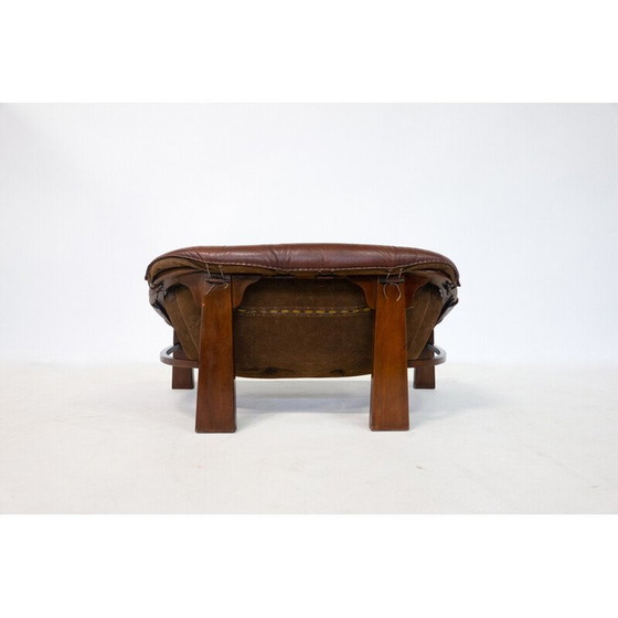 Image 1 of Vintage leren bank van Luciano Frigerio, Italië 1970