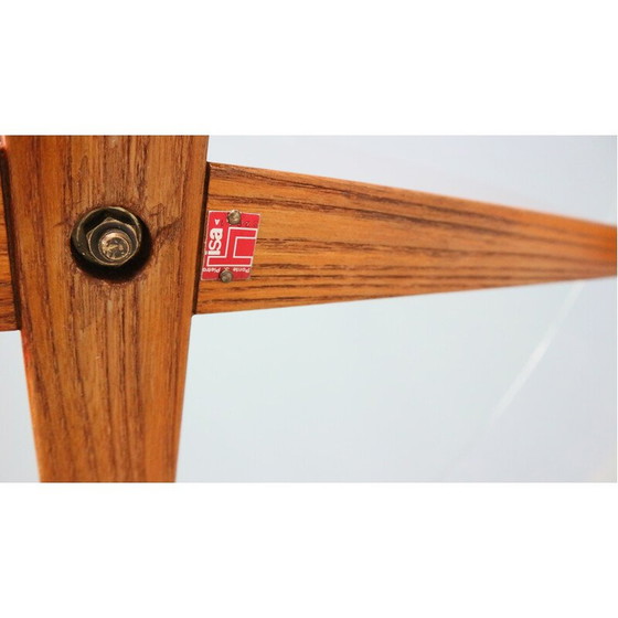 Image 1 of Vintage eiken en kristallen salontafel door Gio Ponti voor Isa Bergamo, Italië 1957