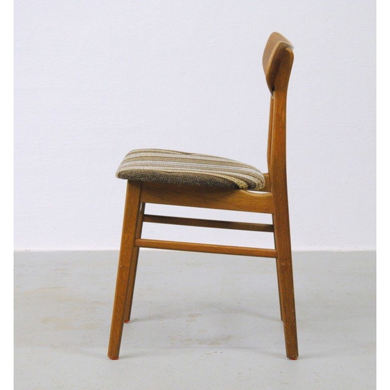 Image 1 of Set van 5 vintage Deense eetkamerstoelen in teak en eikenhout, jaren 1960