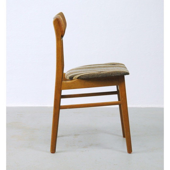 Image 1 of Set van 5 vintage Deense eetkamerstoelen in teak en eikenhout, jaren 1960