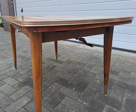 Image 1 of Vintage salontafel Salontafel uitschuifbaar jaren 50 60