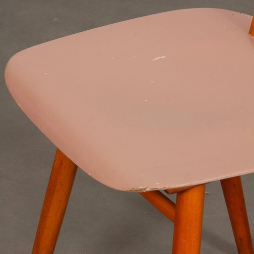 Set van 4 vintage houten stoelen voor Ton, Tsjecho-Slowakije 1960