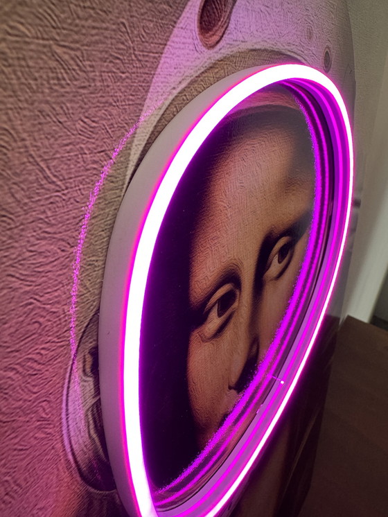 Image 1 of LedMansion Gioconda Astronaut Paars PopArt Muurkunst Led Lamp