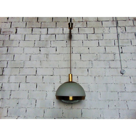 Image 1 of Vintage aluminium en glazen hanglamp van Pia Crippa Guidetti, jaren 1960