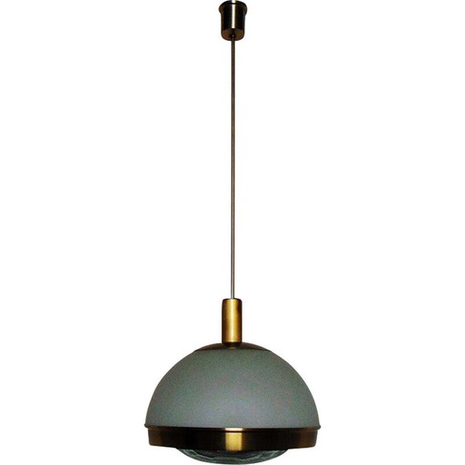 Vintage aluminium en glazen hanglamp van Pia Crippa Guidetti, jaren 1960