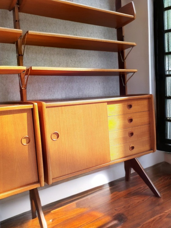 Image 1 of Ergo Vrijstaand Teak Kabinet, Vintage Scandinavisch 1960S