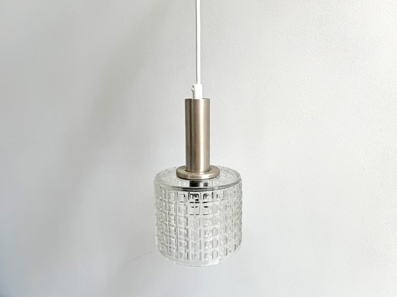 Image 1 of 1X Vintage Glazen Hanglamp